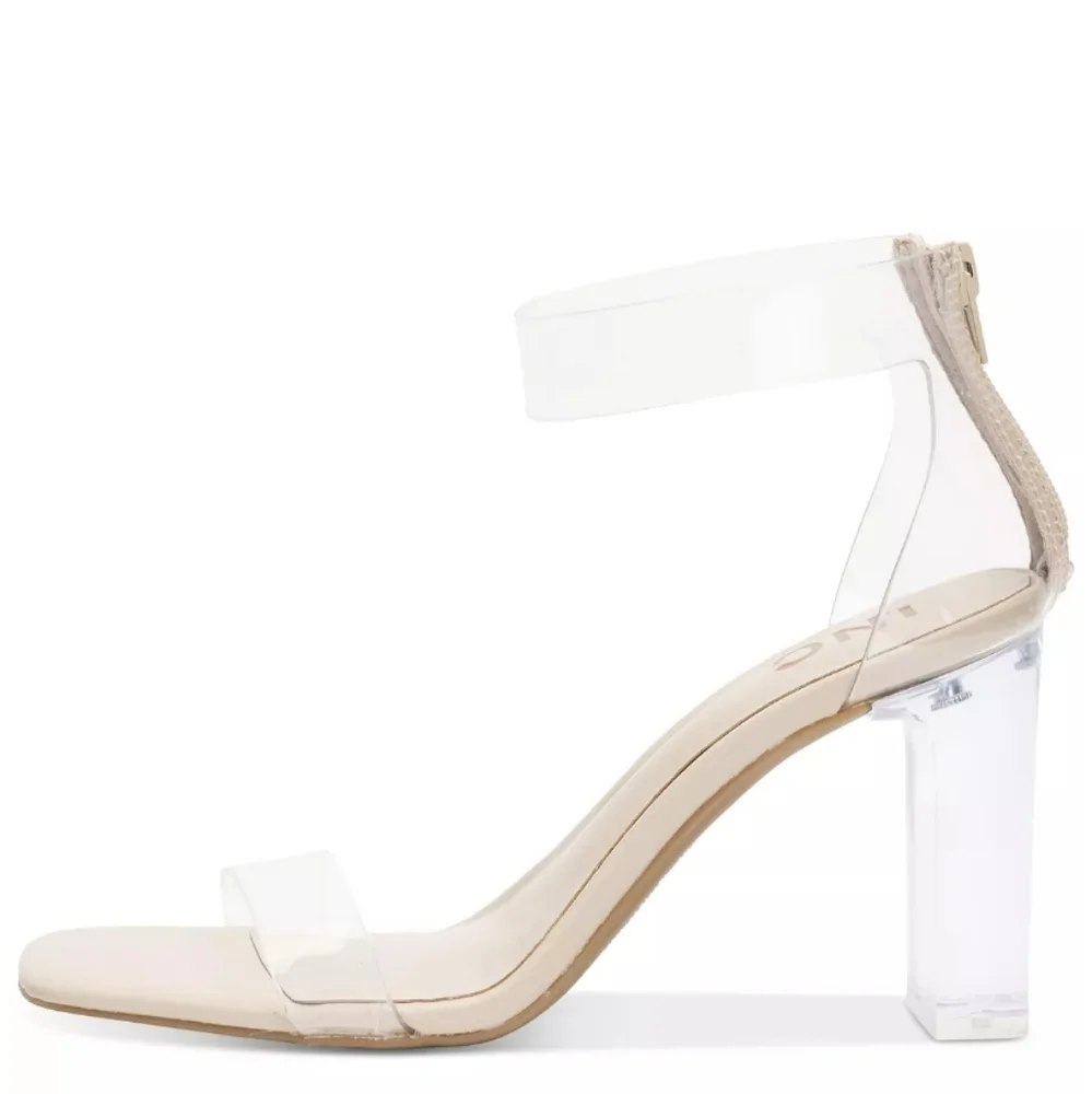 INC International Concepts Makenna Two-piece Clear Vinyl Dress Sandals 11 - Picture 3 of 9